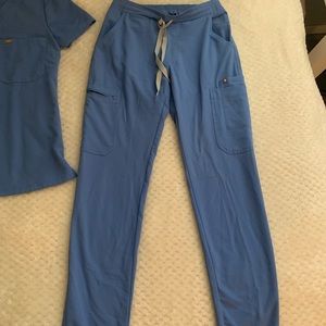 Figs Scrub Pants XXS Yola skinny leg Ceil Blue